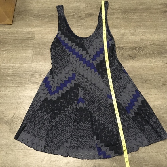 Free People My One & Only Swing Mini Festival Tank Dress Blue Boho Rock Large - Picture 13 of 14